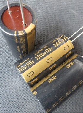 尼吉康 nichicon 音频 电解电容器KW 3300Uf/100V 3300U FW升级版