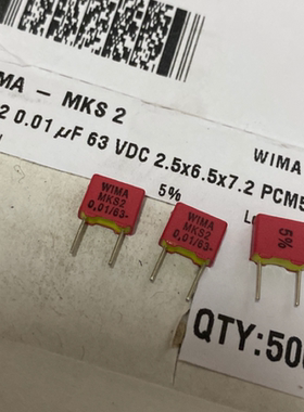 MKS2C021001A00JSSD/WIMA威马63V0.01UF/103/10NF薄膜电容器MKS2