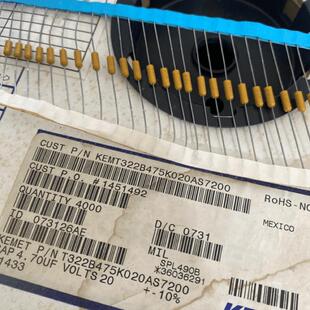 T322B475K020AS7200 20V4.7UF/4.7U KEMET基美轴向钽电容器 进口