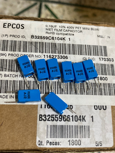 B32559C6104K 400V104/100NF/0.1UF EPCOS 千层糕薄膜电容器P=5MM