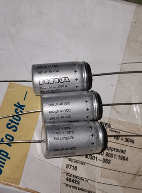 RIFA PEG124 40V680UF/40V  125度高温 轴向电解电容器18*35