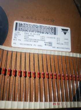 10只=2元 PR01 82R 82欧1W金属膜电阻器VISHAY 小体积大功率