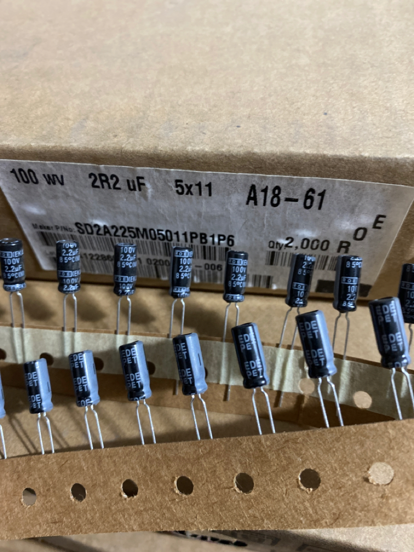 电容ROE 德国 100V2.2UF 音频电解电容器  2.2UF/100V 5*11