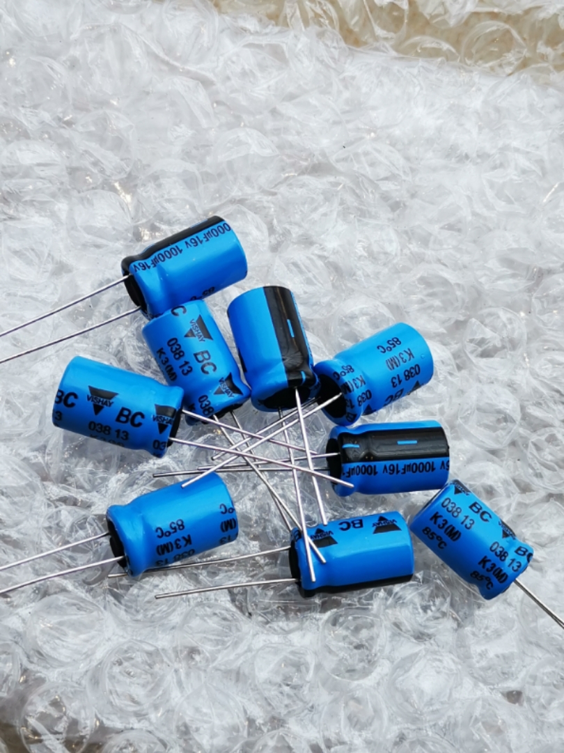 vishay-BC- 16V1000UF/16V 蓝袍音频滤波铝电解电容器10*16