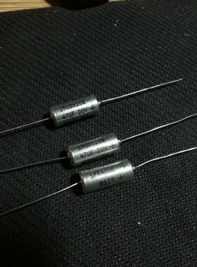 美国 SPRAGUE 20V47UF 150D  镀银脚金封轴向钽电容器 47UF 20V