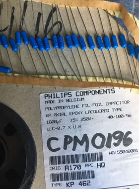 VISHAY PHILIPS250v1600PF可代1500PF152轴向锡箔薄膜电容器KP464