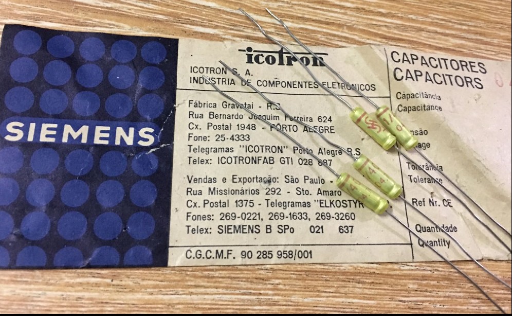 40V1UF 直代 50v 1UF 老款 SIEMENS 西门子 金壳轴向电解电容器