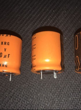 25V3300UF 3300UF 25V 日本 化工黑金刚 KRG橙色皮音频电解电容器