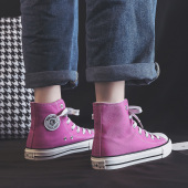 中帮板鞋 环球女鞋 百搭厚底球鞋 小白鞋 帆布鞋 女高帮2025年春季