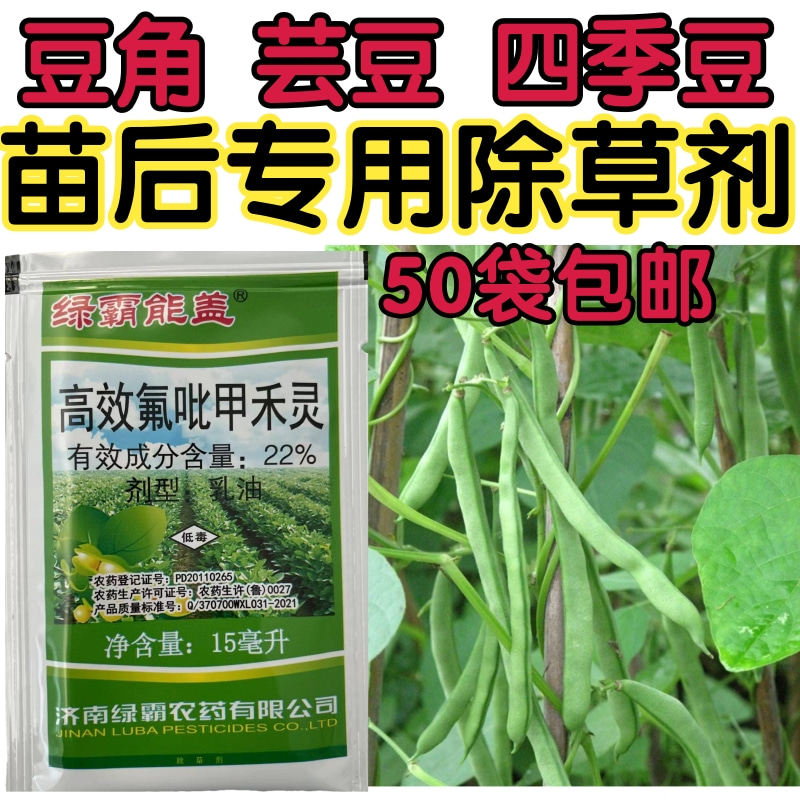 四季豆芸豆豆角专用苗后除草剂高含量p盖草能分除禾本科杂草茅草