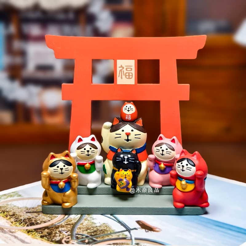 可爱招财招福猫咪桌面摆件