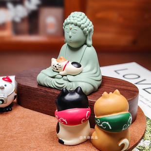佛祖保佑摆件办公室桌面装 饰止怒解压治愈毕业送老师女生生日礼物