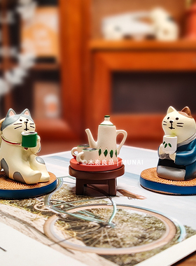 可爱猫咪茶具套装桌面摆件礼物