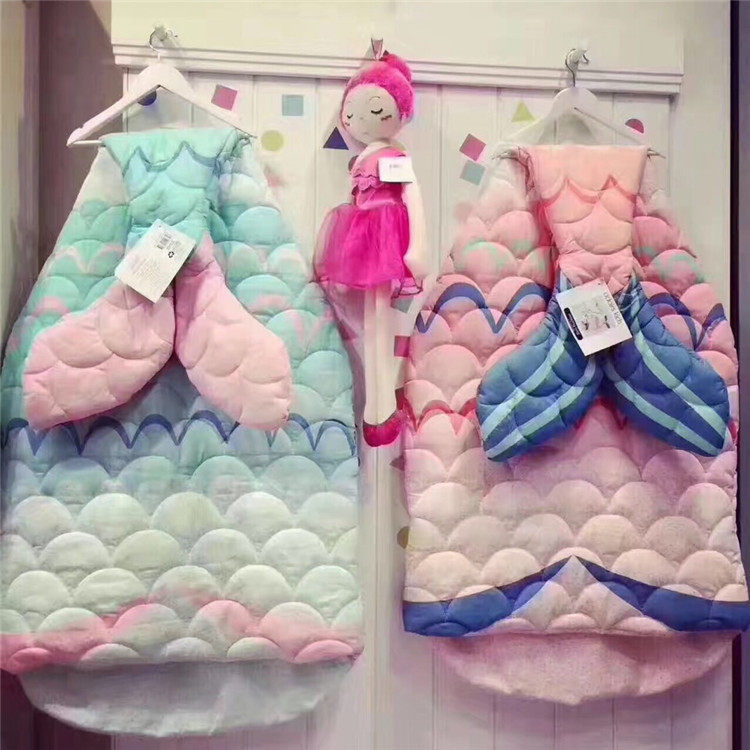 baby summer quilt men and women mermaid tail sofa blanket Padded children Sleeping bag Fish tail kickingin the Bedclothes , Leisure blanket/Woolen blanket/Carpet  category - from Buy2taobao.com to provide professional Taobao agent buy service