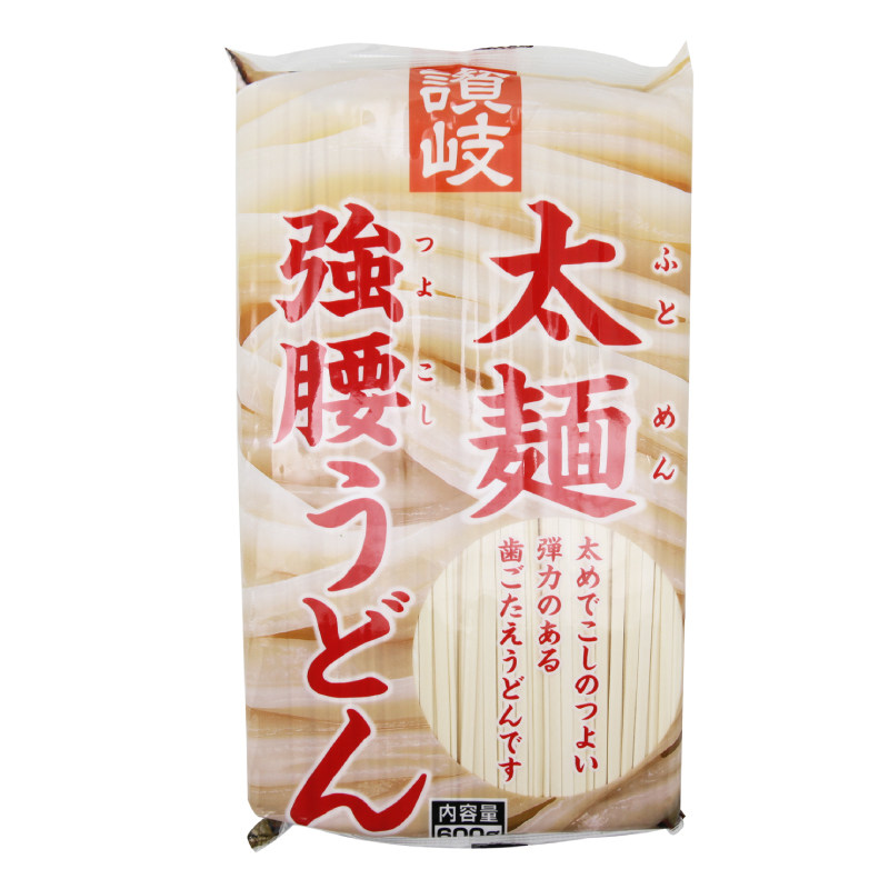 日本进口赞岐粗乌冬面600g 讃岐太麺强腰うどん正宗手造口感劲道