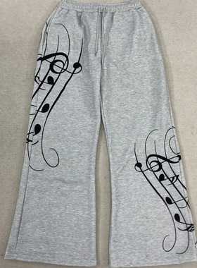 Printed warm pants, autumn and winter casual wear