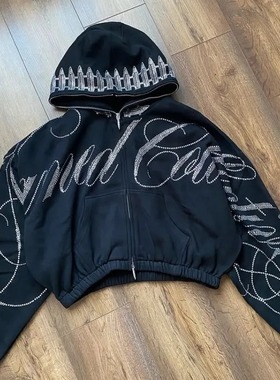 Diamond long sleeved sportswear retro casual top