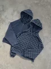 Retro Two-Tone Checkered Tracksuit