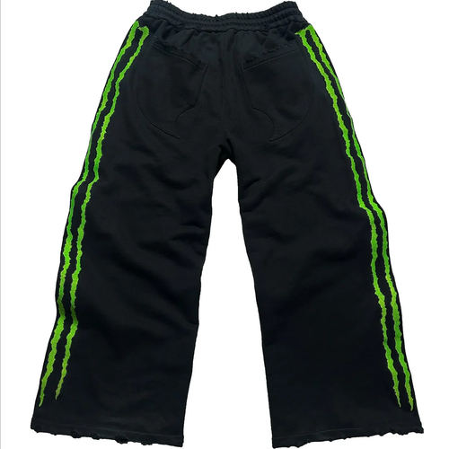 Claw shaped three stripe casual pants