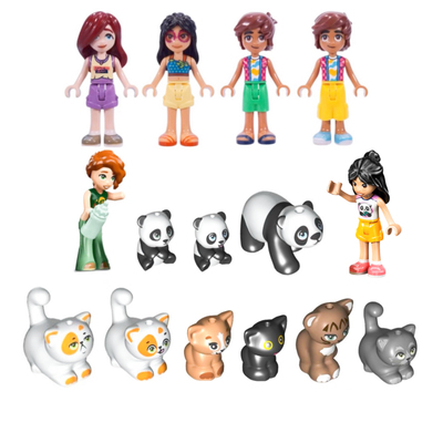 乐高动物小猫熊猫女女孩系列