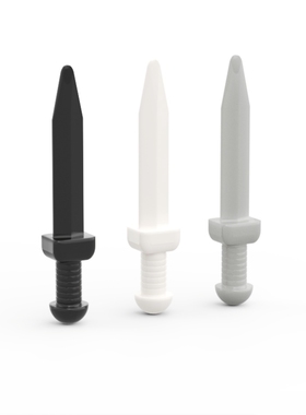 LEGO乐高 人仔配件18034短剑宝剑 白6349968黑6349964浅银6093532