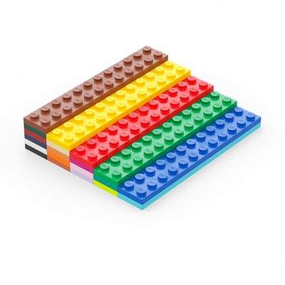 乐高24452x12基础板黑白灰棕