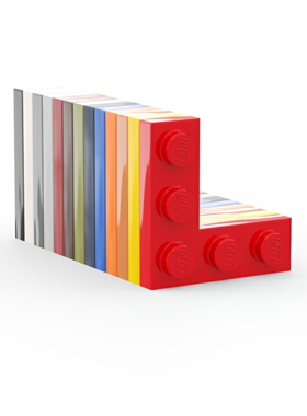 LEGO乐高 77844 3x3转角板 黑白 浅灰深棕 中肉 红 橄榄绿 蓝色