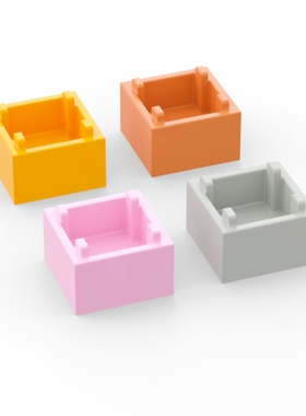 LEGO乐高 35700 59121 2821 箱子 2x2x1 浅灰色 中肉 亮粉 中黄