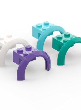 LEGO乐高 50745 4x2/2x2 车辆轮拱挡泥板 蓝绿 沙绿 深紫色