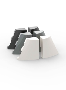 LEGO乐高 5093 5095 2x2.66 楔形弧面板 黑色 白色 深灰色