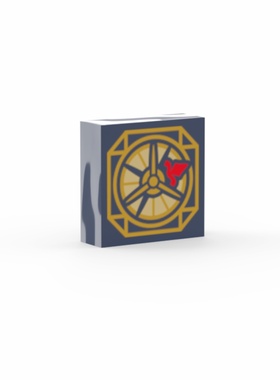 LEGO乐高 深蓝色3070pb384 1x1光面板指南针 印刷件 6531908