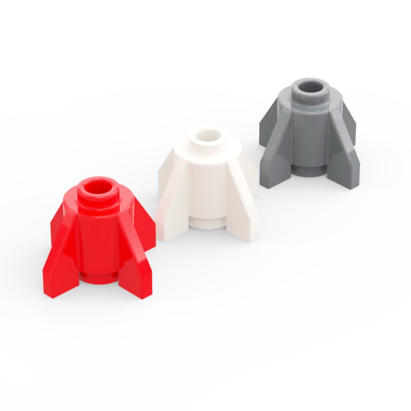 乐高45881x1x1圆柱砖四侧带翼