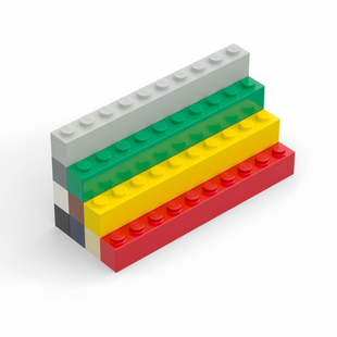 LEGO乐高 6112 1x12 基础砖 6075179 黑白 蓝绿 米红 浅灰 深灰棕