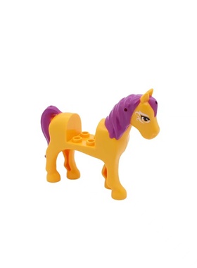 乐高LEGO 动物 中黄色马93083c01pb14 女孩 精灵系列 A5