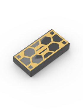 乐高LEGO 黑色3069pb1207 6465826 1x2 太阳能板印刷件 光面