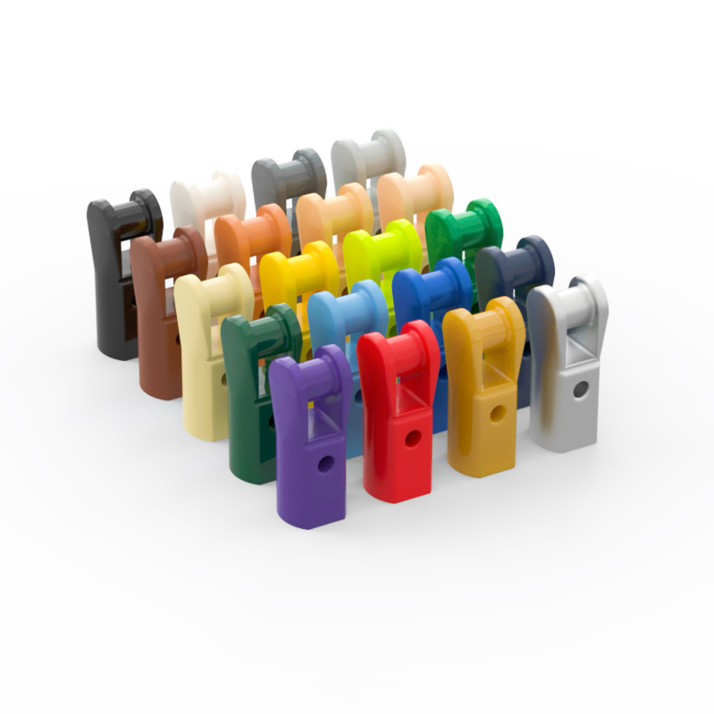 lego乐高23443黑色单侧带接