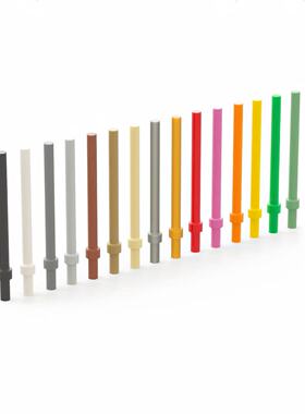 乐高63965 18274 28921 1x6带截止圆棒黑白深灰浅灰棕红黄金深米