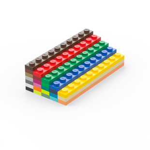 乐高LEGO 4477 1x10基础板 黑447726白浅灰红深灰棕米黄蓝橙深红