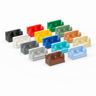 乐高LEGO 3937 1x2连接铰链底座 米色浅灰红棕红色黄色沙绿中肉色