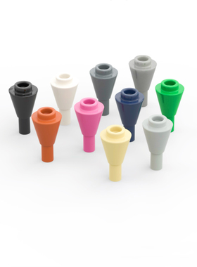 乐高LEGO 黑色11610 6056234圆锥 冰激凌手把 米深灰浅灰亮绿深橙