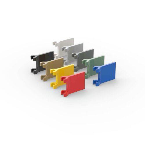 标志城堡旗帜蓝色乐高2335零件