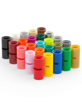 LEGO乐高 62462 29219 1x2开口栓连接 黑 浅灰 红 黄 白 银 绿