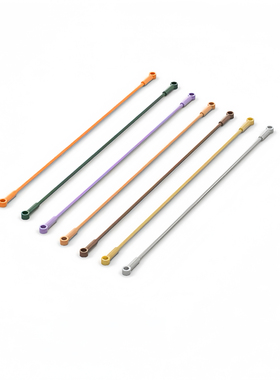 LEGO乐高 27965 22L两端接头空心管 滑索 红棕色 浅银 珍珠金