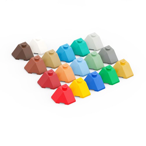 乐高LEGO135482x2转角三面斜坡