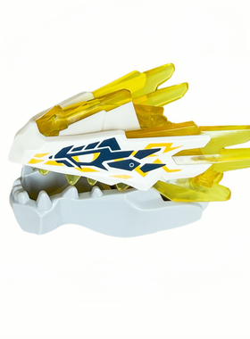 LEGO乐高 71843幻影忍者 机甲印刷龙头 透明黄 浅灰