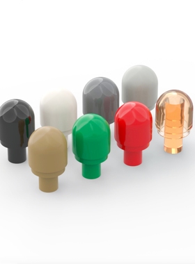 乐高LEGO 58176灯罩生化眼睛 弹头 浅灰6212288白色 透明橙色