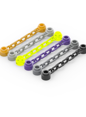 LEGO乐高 92338 39890 1x6链条 4.8cm 黑色 深灰色 珍珠金 浅银色