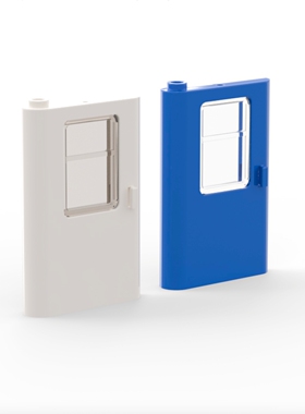 乐高LEGO  43967 35157 1x4x5门窗 白色门透明黑窗 蓝色门透明窗