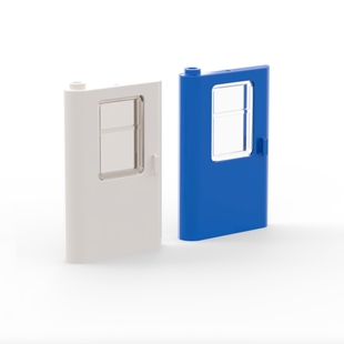 白色门透明黑窗 乐高LEGO 1x4x5门窗 35157 蓝色门透明窗 43967