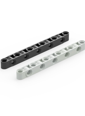 LEGO乐高 浅灰色73507 6362250 1x11改进垂直孔臂 科技配件